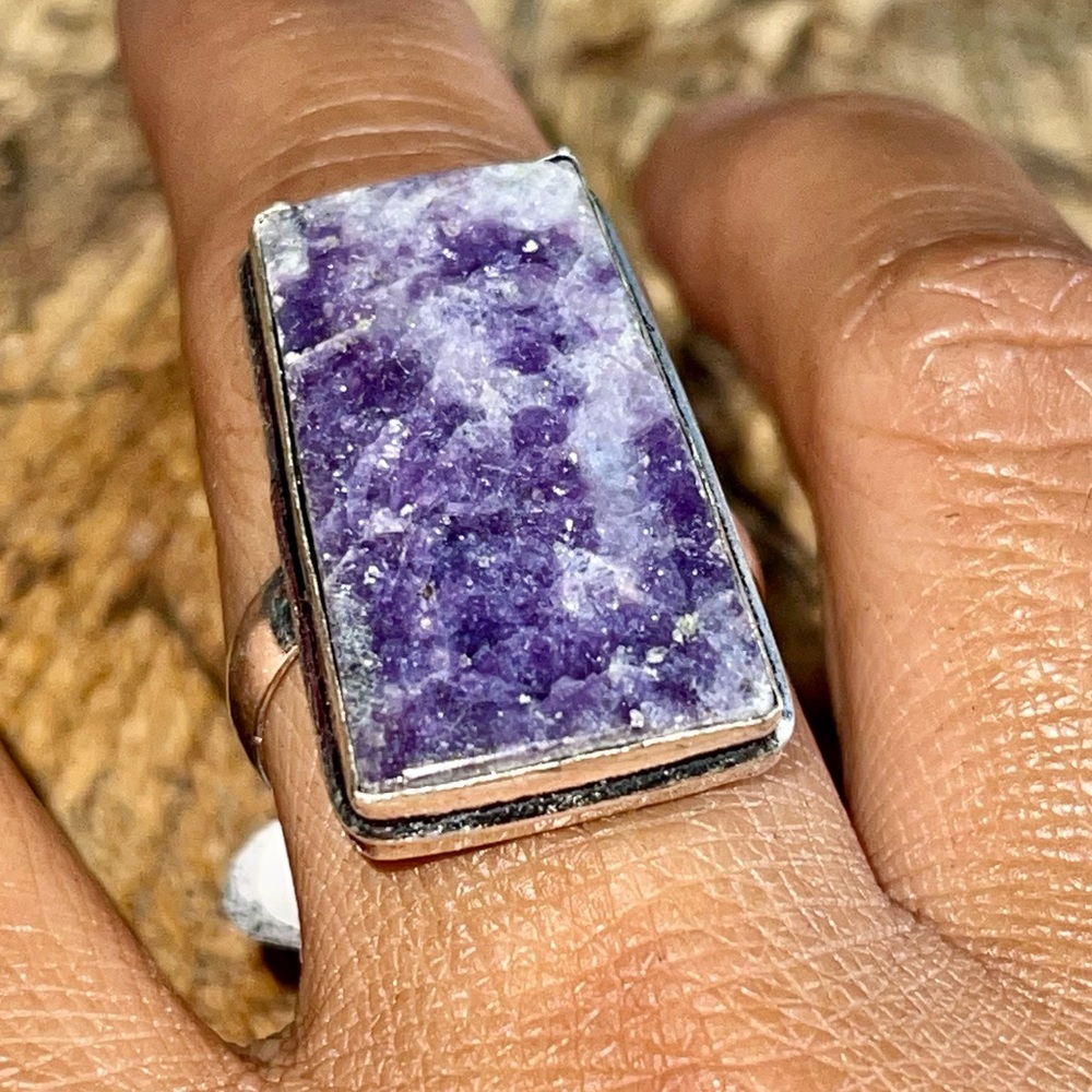 Lepidolite Ring Size 10